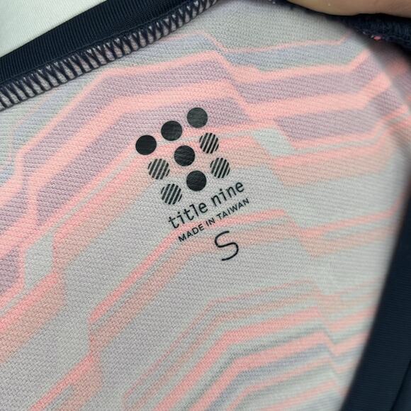 Title Nine Women’s Gidget 2.0 Navy Multi Stripes Short Sleeve Knit Dress Size S - Picture 7 of 12